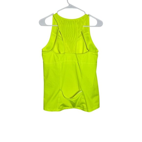 Athleta Neon Yellow Racerback Tank Top 1X Lightweight Activewear For Women - Picture 3 of 4